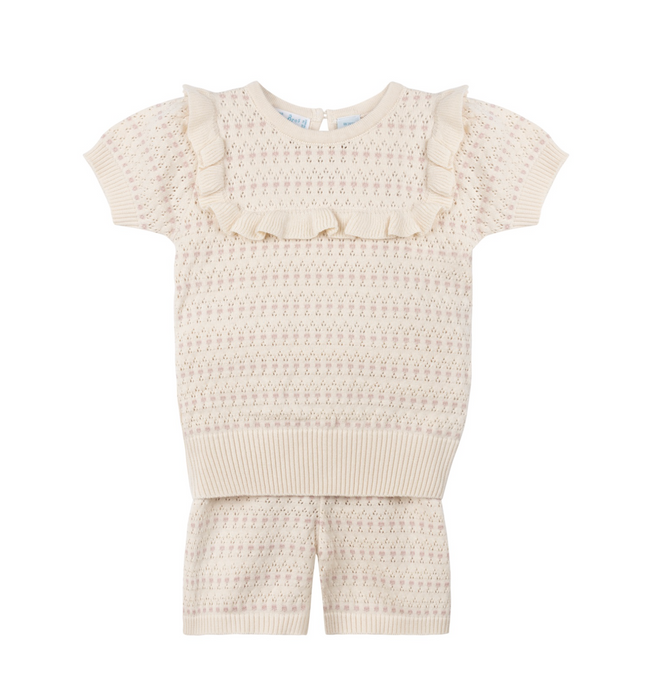 Pointelle Jacquard Knit Set