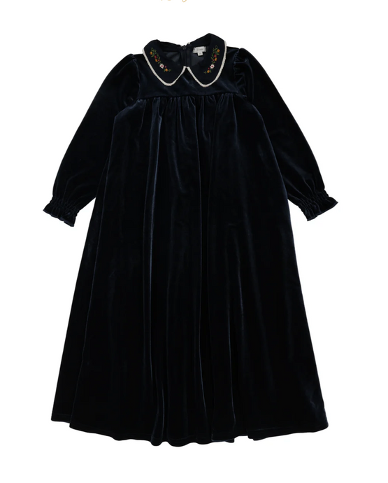 Velour Collared Nightgown