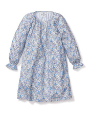 Load image into Gallery viewer, Blue &amp; Purple Floral Long Sleeve Nightgown