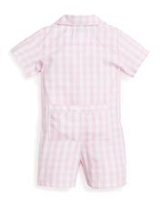 Load image into Gallery viewer, Pink Gingham Romper