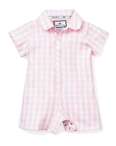 Pink Gingham Romper