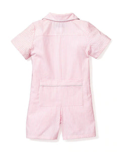 Pink Seersucker Romper