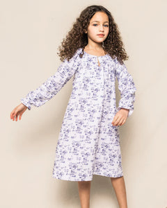 Toile Long Sleeve Nightgown